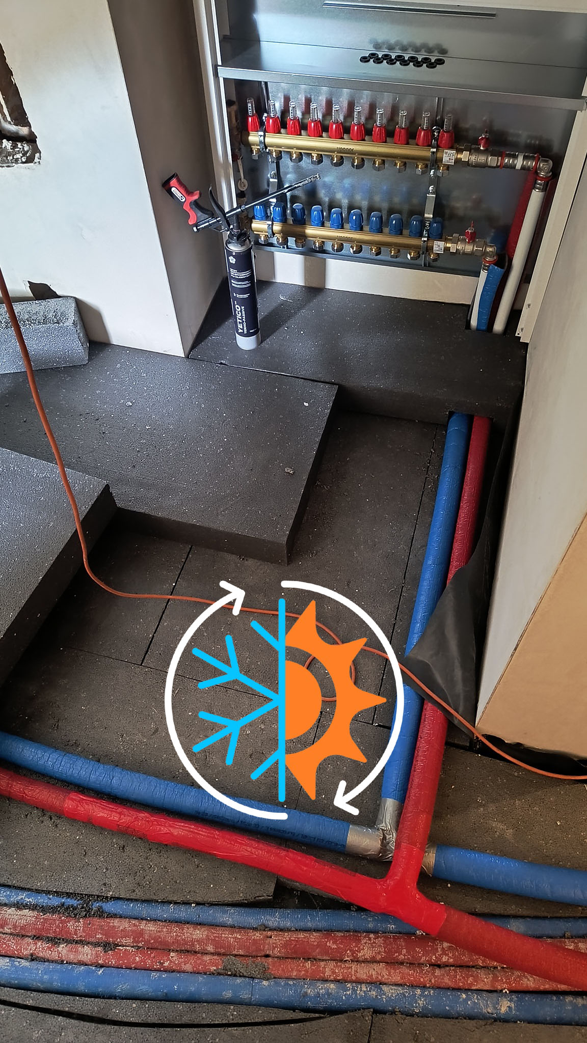 Instalacja wod-kan i ogrzewania podłogowego Kan Therm