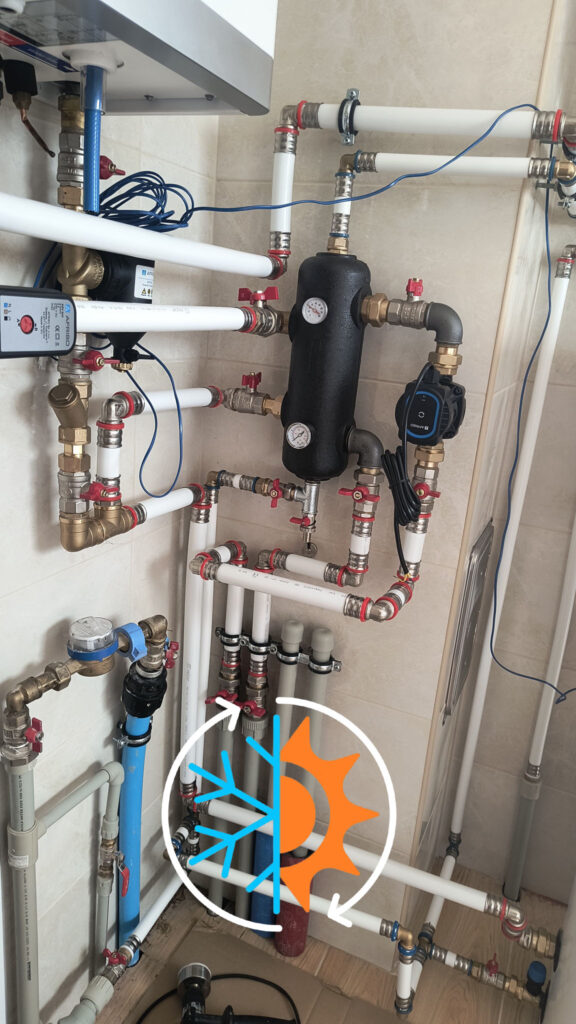 Motntaż pompa ciepła Rotenso Aquami Split 4kw. Korabiewice, Mazowieckie