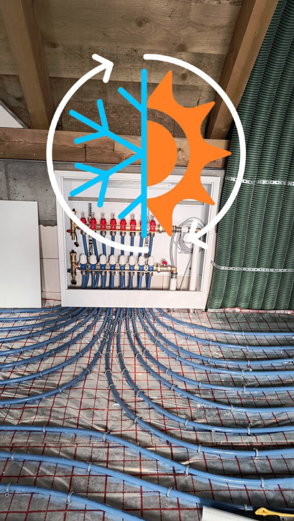 rozdzielacz ogrzewania podłogowego do rurek Kan Therm Blue Floor